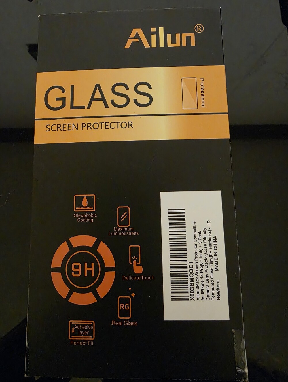 💓 3/$15 3 Pack Of Tempered Glass Screen Protectors For iPhone 14 Pro